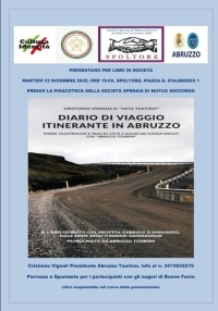 Alla Soms di Spoltore la presentazione del libro "Diario di viaggio itinerante in Abruzzo"di Cristiano Vignali